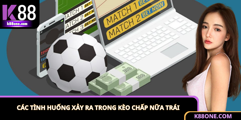 Các tình huống kết quả trong kèo chấp 1/2